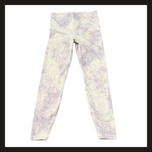 Old Navy High Rise Tie Dye Go-Dry Leggings XS Purple White Stretch Yoga Pants